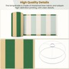 Linen Drum Lamp Shades 1 Pack, 13''Wx10"H, Green Yellow Striped