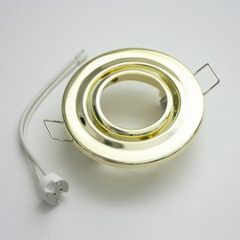 3x MR16 Lamp Mounting Frame Brass Swivel