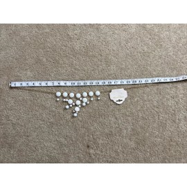 Unbranded Statement Bubble Bib Necklace, White  Chunky Chic*