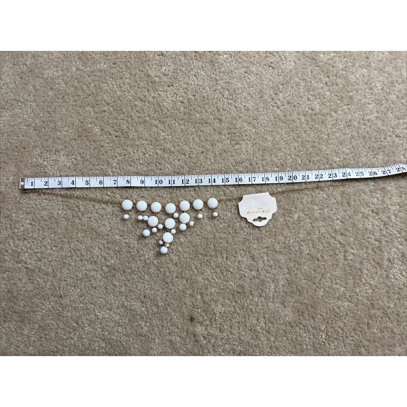 Unbranded Statement Bubble Bib Necklace, White Chunky Chic*