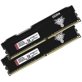 Yongxinsheng DDR4 2666MHz 32GB Kit (16GBx2) Desktop RAM PC4-21300 UDIMM Non-ECC Unbuffered 1.2V 288-Pin CL19 PC Computer Memory Upgrade Module Kit (Black)