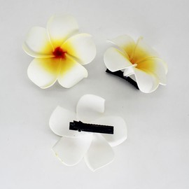 10 Pcs Multicolor Hawaii Plumeria Flower Clips Hawaiian Flower Hair Barrettes Beach Party Hair Clips Artificial Tropical Flower Hairpins for Beauty and Personal Care Wedding 7cm