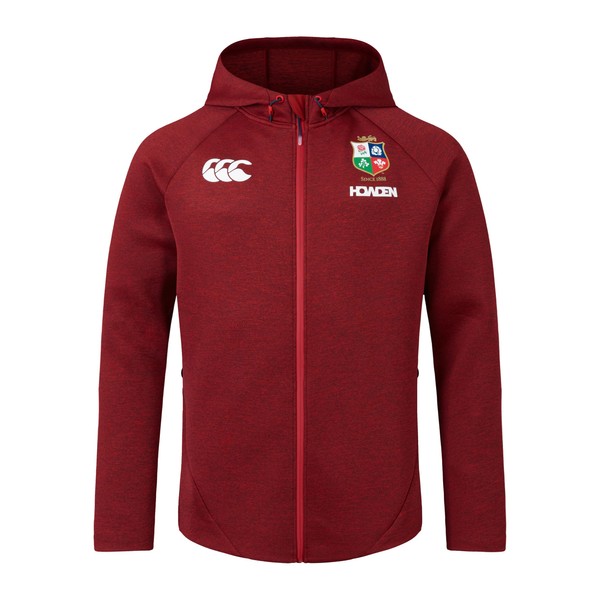 Men's British & Irish Lions Canterbury Everest Hoody, Red Dahlia,