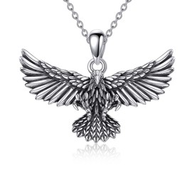 ONEFINITY Eagle Necklace 925 Sterling Silver Eagle Pendant Animal Gift Jewelry For Men