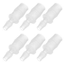 PATIKIL 1/4" to 1/2" 6 Pcs Plastic Hose Barb Fittings, Reducer Tube Fittings Pipe Adapter Union Splicer Joint Kit for Air Gas Water System Liquid Fuel Line Aquarium Tube Pump