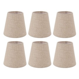 6Pcs Table Lamp Shades,Lamp Shades for Table Lamps Lamp Shades Ceiling Clip On Chandelier Lamp Shades,Small Replacement Lamp Shades,Linen Chandelier Shades for Chandelier Light,3.7x5.5x5.1inch