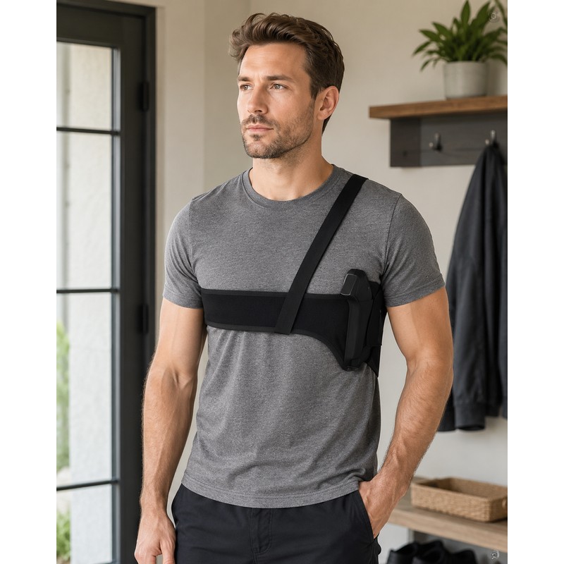 Adjustable Neoprene Shoulder Holster for Concealed Carry – Breathable Underarm