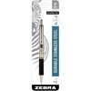 Zebra Pen F-402 Retractable Ballpoint Pen, Stainless Steel Barrel, Fine