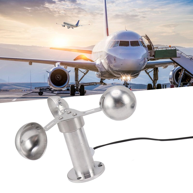 Tnfeeon Aluminum Alloy Anemometer Wind Speed Monitoring Sensor, Equipped with