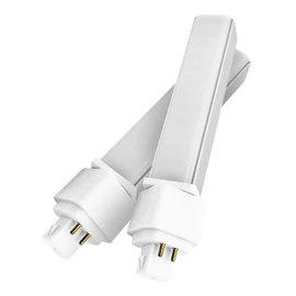 QLEE Natural Daylight Gx24q 4 Pin LED Light Bulb PL-C Retrofit Compact Fluorescent Lamp Green Bulb Replacement 26W G24q-2 Gx24q-3 1400 Lm 314° Free Rotate Horizontal Recessed12w 4000k 2pc