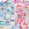 Blue & Pink Coastal Stickers 100 Pack - Beachy Summer