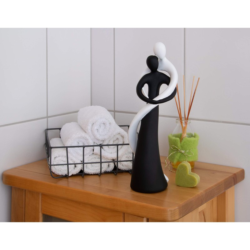 FeinKnick Harmonious Pair in Black and White - Hand-Painted Sculpture