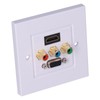 VGA+High Definition Multimedia Interface 3RCA Wall Plate Panel Socket for