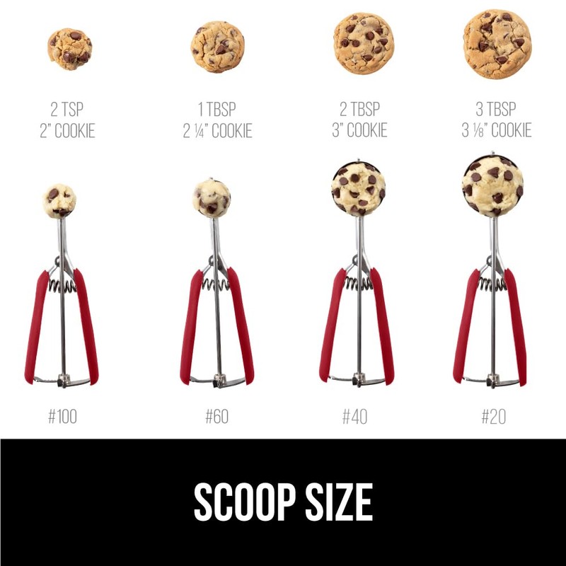 GORILLA GRIP BPA-Free Stainless Steel Cookie Scoop, 1 TBSP Scooper