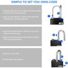 DAYGOS Combination Padlock, 4 Digit Small Lock for School Gym