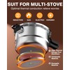 WantJoin 4QT Aluminum Pressure Cooker w/Release Valve & Multiple Protective