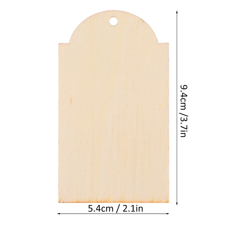 50pcs Wood Pieces DIY Natural Rustic Unfinished Wood with Hemp