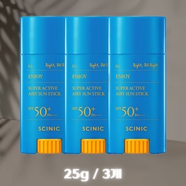 Scynic SCINIC Enjoy Super Airy Sun Stick SPF50+ PA++++, 15g, 3 pieces / 싸이닉 엔조이 슈퍼 에어리 썬스틱 SPF50+ PA++++, 15g, 3개