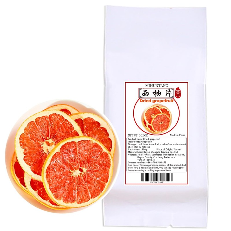 Dried Sliced Fruit Grapefruit 3.52oz DIY Snack for Sweet &
