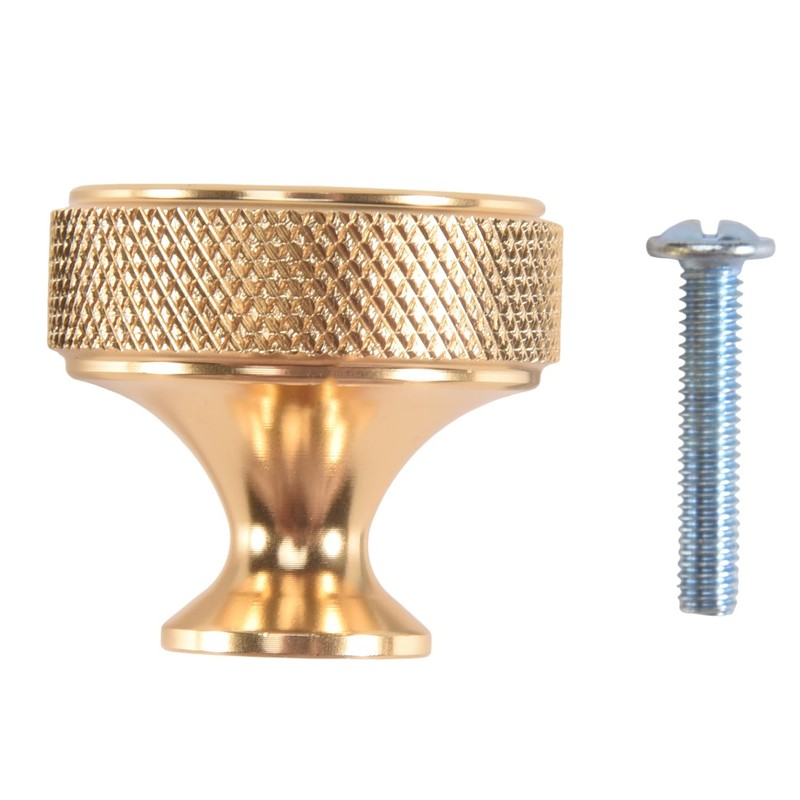 Yieidui 10 Pack 1.2 Inch Brushed Gold Cabinet Knobs Gold