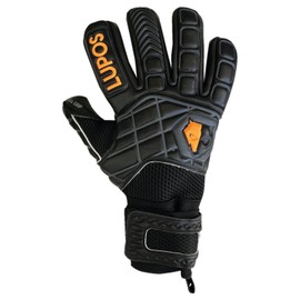 Lupos Hyper Black Goalkeeper Gloves for Adults, Boys and Kids. Negative Cut, 4+4 mm Giga Grip Palm, Backhand, Breathable Mesh and 4 mm Dumbo Latex Padded with Extra 8 mm Foam (7)