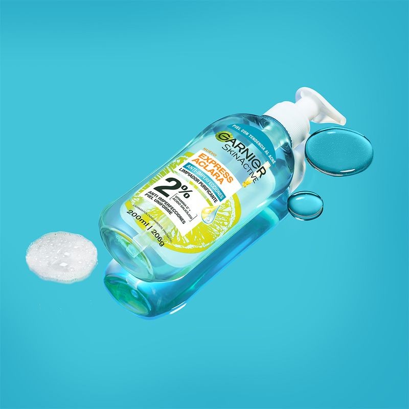 Limpiador Facial Garnier Express Aclara Anti Acné 200ml