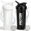 2 Piezas Botella para Proteina de Coctelera, 600ml Vaso para