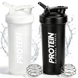 2 Piezas Botella para Proteina de Coctelera, 600ml Vaso para Protena, Blender Bottles Shaker, Botella para Proteina de Coctelera, Para de Suplemento  