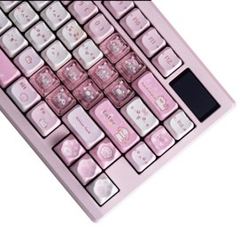 Mao Height Cat Shape Theme keycaps PBT keycaps Customized keycap Set Suitable for 61/87/104/108 Cherry MX Switch and Other Mechanical Keyboards 141PBT+25PC (Pixel Meow)