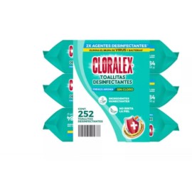 Cloralex Toallitas Desinfectantes Cloralex 3 Paquetes Con 84 Pzas C/u