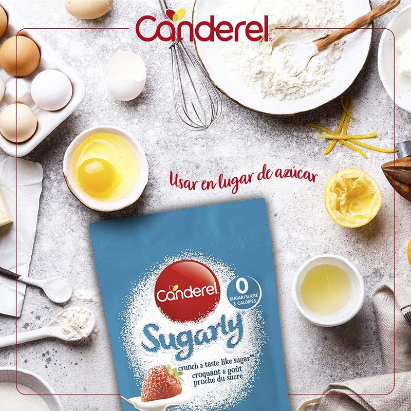 Canderel Sugarly, Endulzante Granulado, Crujiente, Sin Calorías, Sustituto de Azúcar