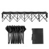 Portable Folding 6-Seat Soccer Bench with Side Pockets Lightweight 600D