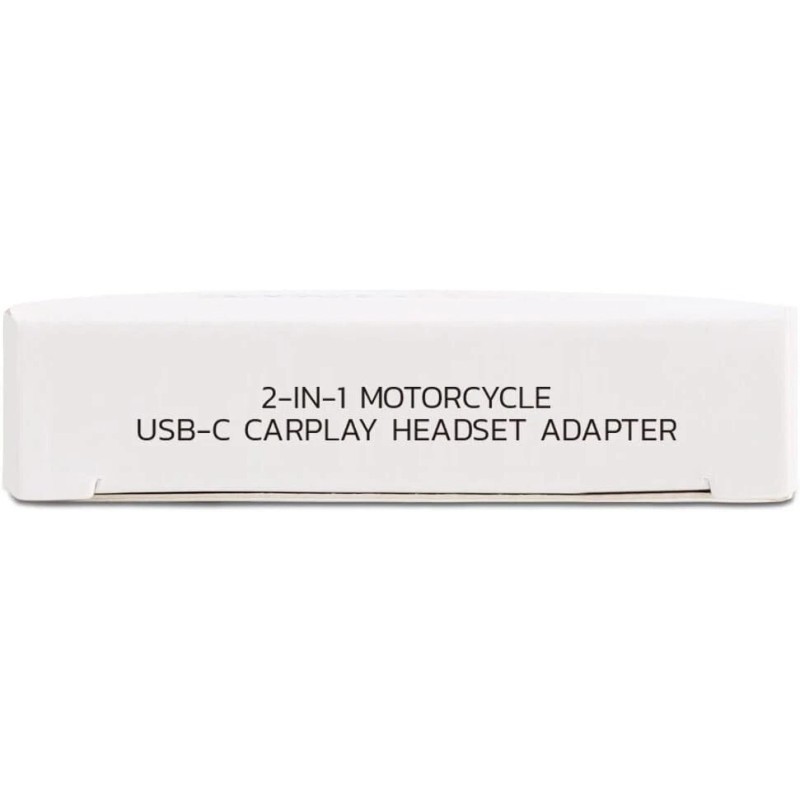 Universal Bypass Motorcycle CarPlay Bluetooth Headset Adapter, Passthrough USB-C Port