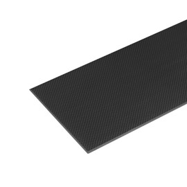 sourcing map 1 Pcs Carbon Fiber Sheet 250×100×6mm Glossy Surface Pultruded Flat Carbon Fiber Board Plate Plain Weave Panel Sheet for Kites RC Airplane