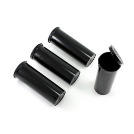 Skyway Viper Waterproof Airtight Smell Proof Stash Box Odor Sealing Container Prescription Vial Bottle with Child Resistant Squeeze Top Cap 7.5 OZ 60 Dram - Set of 4 (Black)