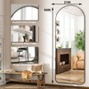 HARRITPURE Arched Full Length Mirror - 64" x 21" Large