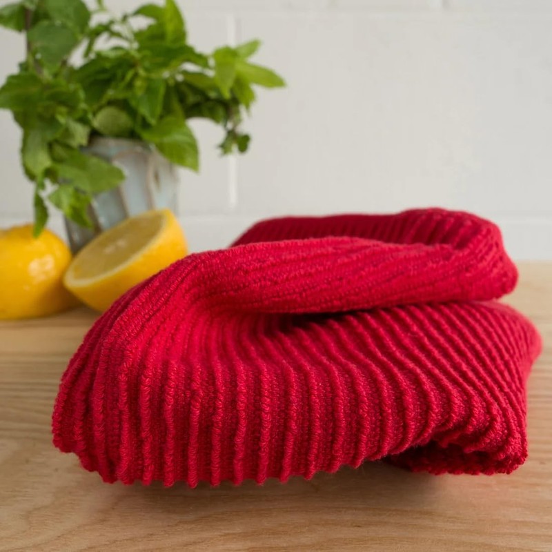 NOW DESIGNS Red Ripple Dish Cloth 2 Pk, 1 EA