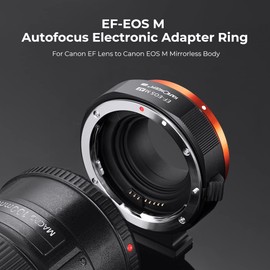 K&F Concept EF to EOS M Mount Adapter Auto Focus Electronic Adapter Ring for EF/EF-S Lens and Canon EOS M / M2 / M3 / M5 / M6 / M10 /M50