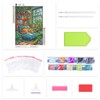 AIRDEA Orange Cat Bookshelves Acrylic Full Drill Diamond Painting Kits
