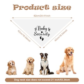 2pcs Dog Bandana Pregnancy Announcement, Pet Dog Scarf Pet Triangle Bandana Bib Baby Security in Training Big Sister Dog Bandana Pet Scarf Accessories for Pet Gender Revealing Gift