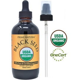 PRIME NATURAL Organic Black Seed Oil 4oz - USDA Certified - High Thymoquinone, Turkish Origin, Pure Nigella Sativa - Cold Pressed, Unrefined, Vegan - Omega 3 6 9, Antioxidant, Immune Boost, Joints, Skin & Hair Body Care Color - Size: 16oz(480ml)