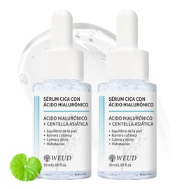WEUD Serum Coreano Original, Serum Facial con Centella Asiatica y Ácido Hialurónico, Cuidado Antiedad y Reparador, Luminosidad y Piel Radiante, Fórmula Hipoalergénica para Todo Tipo de Piel （100ML）