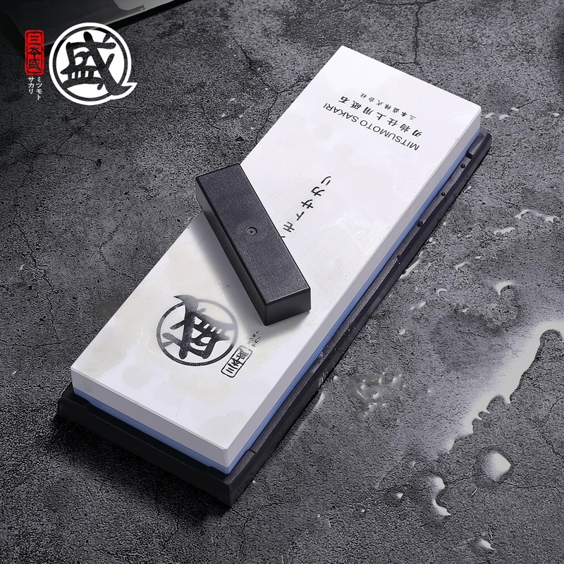 MITSUMOTO SAKARI 1000/3000 Grit Japanese Knife Sharpening Stones Whetstone, Professional