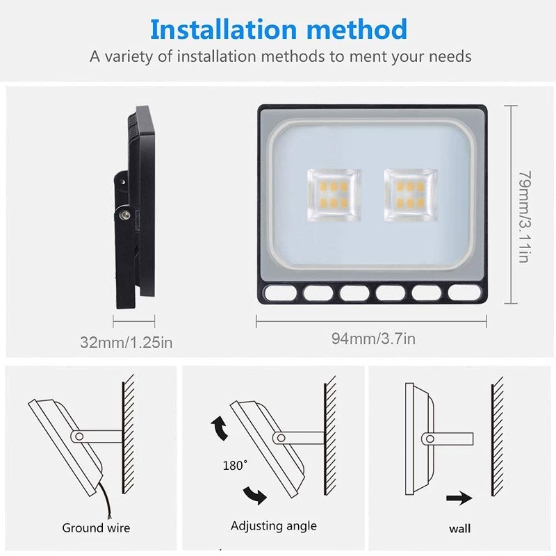 Fairyland LED Spotlight with Plug, 10 W, 20 W, 30