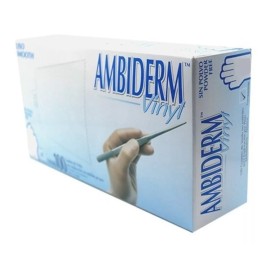 Ambiderm Guante De Vinil Libre De Polvo Ambiderm C/100 Pzas Talla Gde