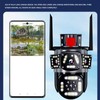 Triple Lens Security Camera 8MP 4K Full Color Night Vision