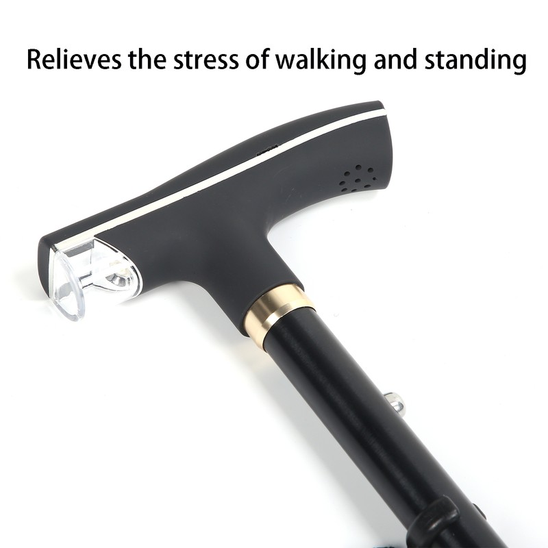 15 Gears Adjustment Elderly Folding Waking Cane Hand Walking Standing