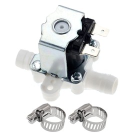 Beduan DC 24V 1/2" Barb Water Electric Solenoid Valve Water Inlet Flow Switch Valve Normally Closed for Water Dispense With Clamp