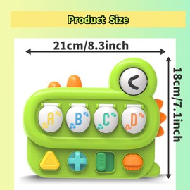 IFASHIHOME Dinosaur Pop up Toy, Baby Toys for 1+ Year Old Girls Boys, Educational Animal Playset for Toddlers, Cause and Effect Learning, Birthday Gifts for Kids,Toddlers, Babies Age 1-3