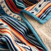 UKELER Boho Sherpa Throw Blanket Queen Size 80'' x 90'',